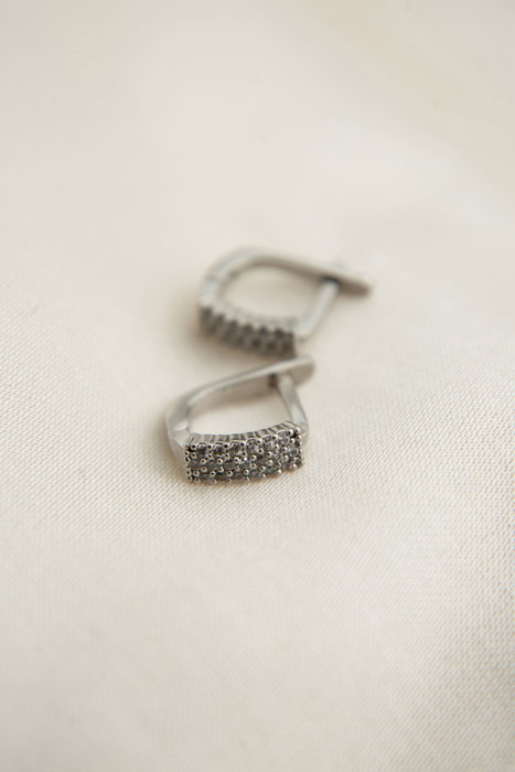 Heliophilia Silver Pendientes de metal con detalles de coral